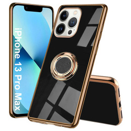 Θήκη για iPhone 13 Pro Max, Electro Ring, μαύρη