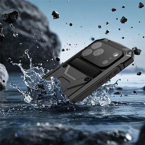 Θήκη R-JUST με βάση και ενσωματωμένο γυαλί για iPhone 17 Pro Max