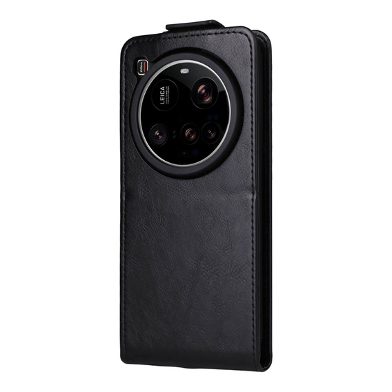 Θήκη με πτερύγιο για Xiaomi 15 Ultra, Flip, μαύρη