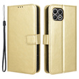 Θήκη με πτερύγιο για T Phone 2 5G, Crazy Horse Wallet, χρυσή