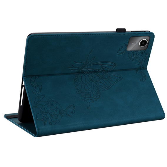 θήκη για το Lenovo Tab M11, Butterfly, σκούρο μπλε