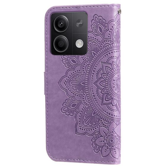 Θήκη με πτερύγιο για Xiaomi Redmi Note 13 5G, Mandala, μωβ