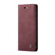 θήκη CASEME για iPhone 7/8/SE 2020/SE 2022, Leather Wallet Case, μπορντό