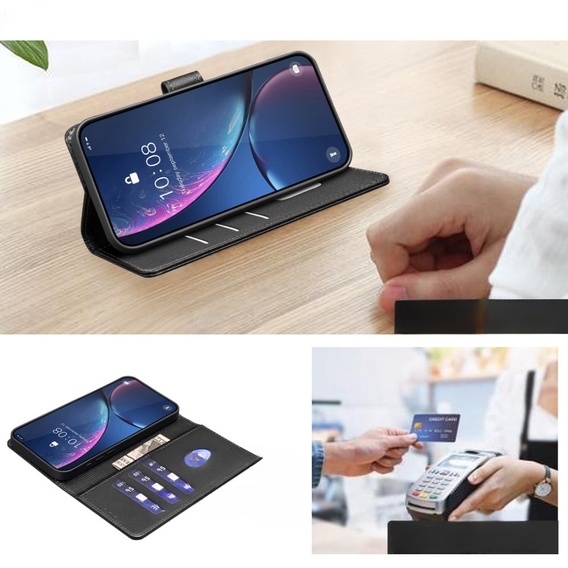 θήκη με πτερύγιο για Honor 200 Lite, BINFEN Wallet, μαύρη