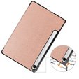 Θήκη για Samsung Galaxy Tab S9 FE, τρίπτυχη, ροζ rose gold 