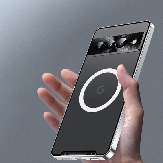 θήκη προστασίας κάμερας για το Google Pixel 8 Pro, CamShield MagSafe, διαφανές / ασημί
