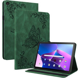 θήκη για το Lenovo Tab M10 Plus 10.6 Gen 3 TB-125F TB-128F, Butterfly, πράσινη