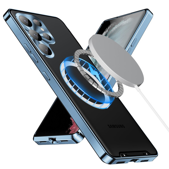 θήκη προστασίας κάμερας για το Samsung Galaxy S23 Ultra, CamShield MagSafe, διαφανής / μπλε
