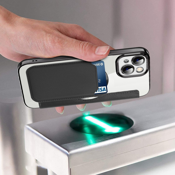 Θήκη με πτερύγιο για iPhone 13, RFID Wallet MagSafe CamShield, μαύρη