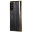 Θήκη με πτερύγιο για Samsung Galaxy S23, ERBORD Waxy Wallet, καφέ