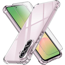 Θήκη για Samsung Galaxy A56, Erbord Dropproof, διαφανής + γυαλί