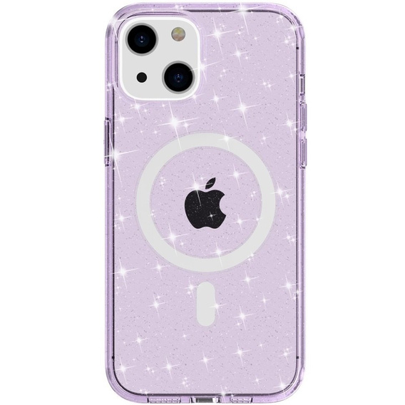 Θήκη για iPhone 14, Dropproof MagSafe Glitter, μωβ