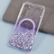 θήκη για Samsung Galaxy S24+ Plus, Glittery, για MagSafe, μωβ