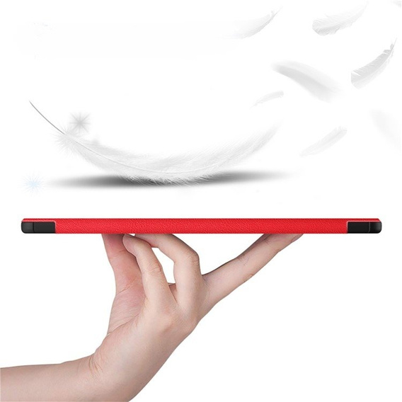 Θήκη για Samsung Galaxy Tab S9 Plus, Smartcase με χώρο για γραφίδα, κόκκινη