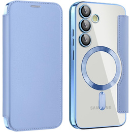 Θήκη με πτερύγιο για Samsung Galaxy S25 FE, RFID Wallet MagSafe CamShield, μπλε
