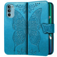 Θήκη με πτερύγιο για Motorola Moto G52 / G82 5G, Butterfly, μπλε