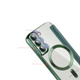 Θήκη με πτερύγιο για Samsung Galaxy S22 5G, RFID Wallet MagSafe CamShield, πράσινη