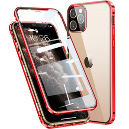 θήκη για το iPhone 11 Pro Max, Magnetic Dual Glass, κόκκινη