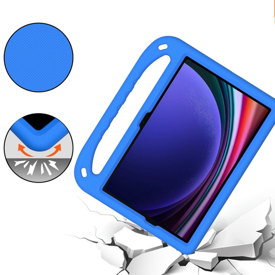 θήκη για παιδιά για Samsung Galaxy Tab S10 Lite / S10 FE / S9 FE, με λαβή, μπλε