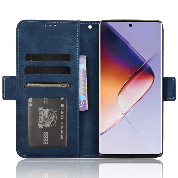Θήκη με πτερύγιο για Infinix Note 40 Pro Plus, Card Slot, σκούρο μπλε
