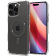 Θήκη MagSafe Spigen για iPhone 16 Pro, Ultra Hybrid, διαφανής / γκρι + Μετριασμένο γυαλί 9H