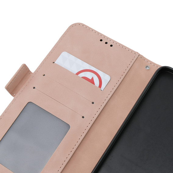 Θήκη με πτερύγιο για Oppo A38 4G / Oppo A18 4G, Card Slot, ροζ