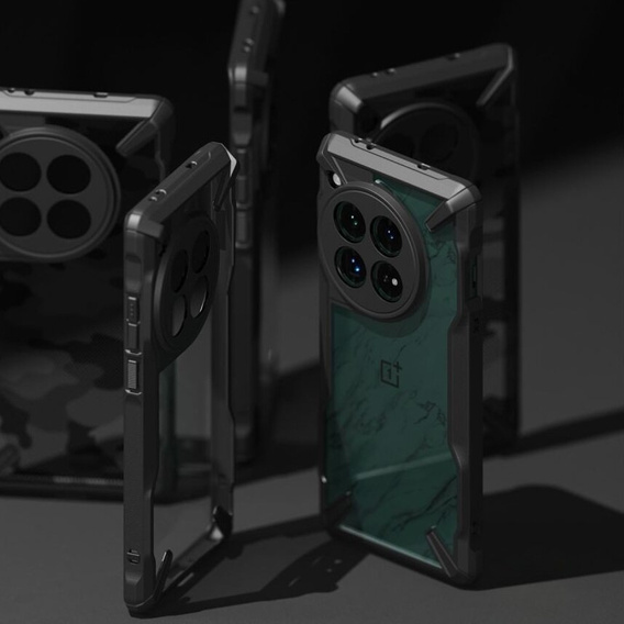 Θήκη Ringke Fusion X διαφανής / μαύρη για OnePlus 12 5G