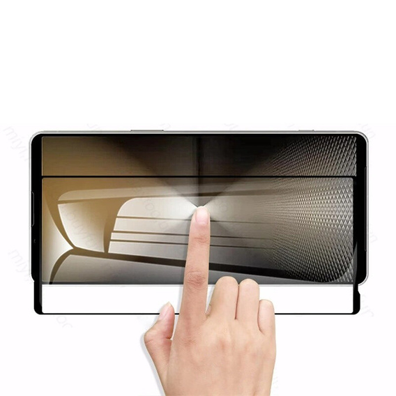 Μετριασμένο γυαλί 3D για Sony Xperia 1 VI, μαύρο πλαίσιο