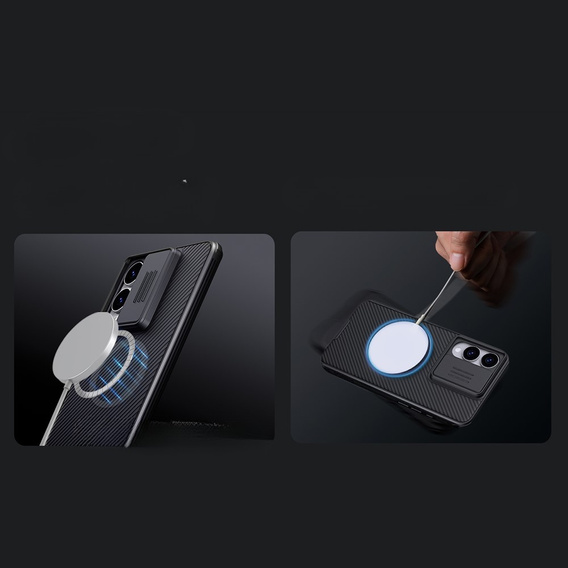 θήκη Nillkin για Samsung Galaxy S25 Edge, CamShield Pro MagSafe, μαύρη