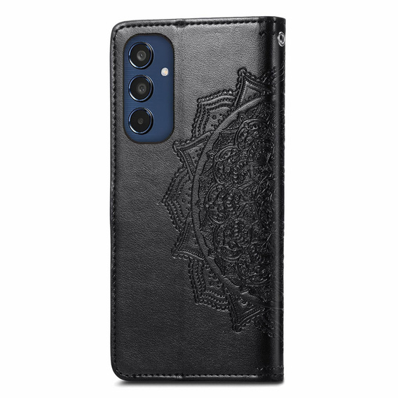 Θήκη με πτερύγιο για Samsung Galaxy M35, Mandala, μαύρη