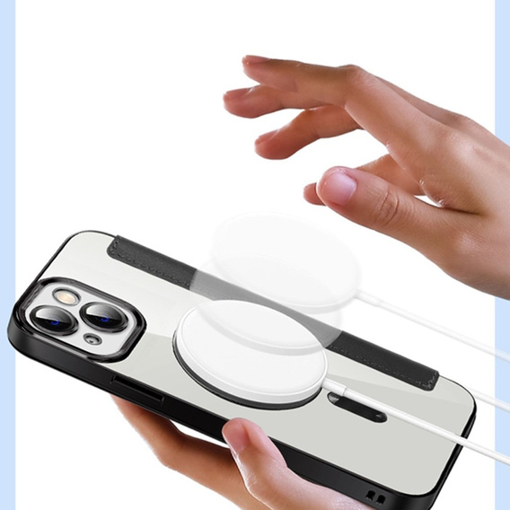 Θήκη με πτερύγιο για iPhone 14, RFID Wallet MagSafe CamShield, μαύρη