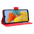 Θήκη με πτερύγιο για Samsung Galaxy M34, Card Slot, κόκκινη