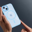Θήκη για iPhone 13, για MagSafe, ERBORD Μatt Case, μπλε + Γυαλί οθόνης
