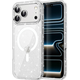 Θήκη για iPhone 17 Pro Max, για MagSafe, αστραφτερό - διάφανο