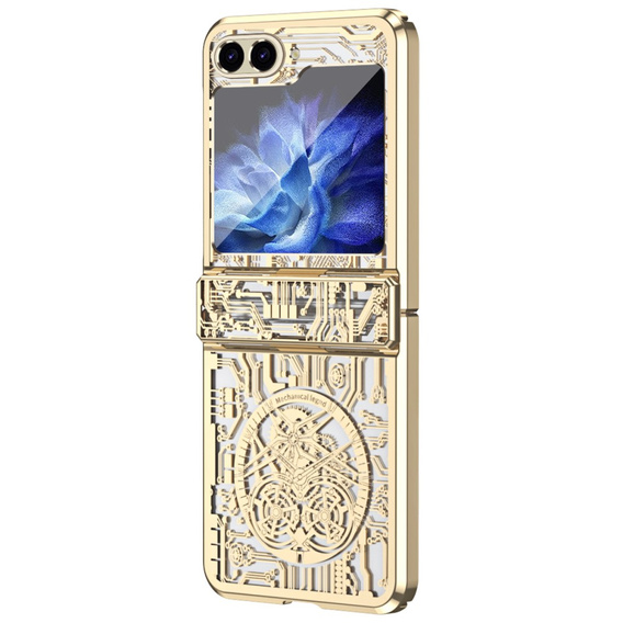 Θήκη για Samsung Galaxy Z Flip7 FE / Z Flip6, Mechanical Legend, χρυσή