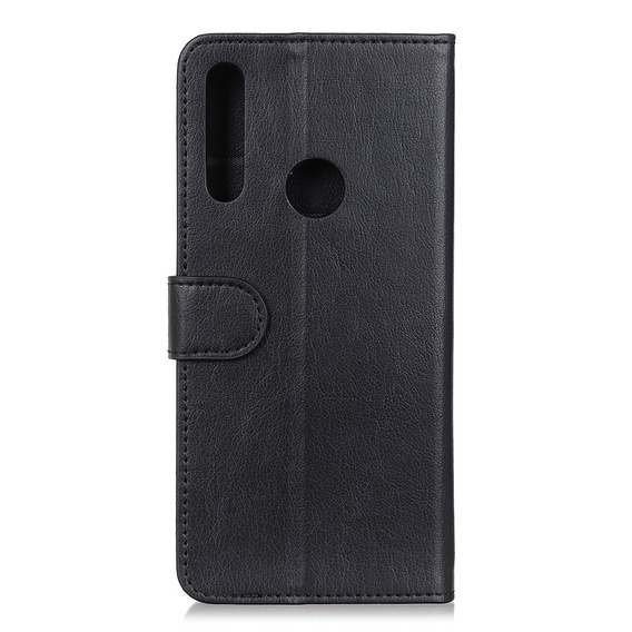 Θήκη για Huawei P40 Lite E, Wallet Litchi Leather, μαύρη