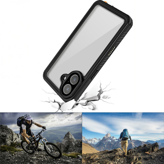 Θήκη για iPhone 17, αδιάβροχη IP68 Redpepper, μαύρο