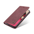 θήκη CASEME για Samsung Galaxy S21 FE, Leather Wallet Case, κόκκινη