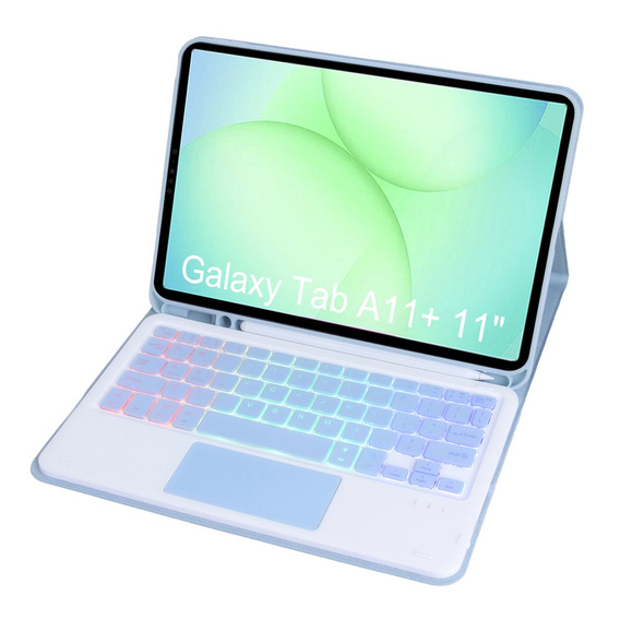 Θήκη με φωτιζόμενο πληκτρολόγιο Bluetooth και touchpad για Samsung Galaxy Tab A11+