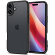 θήκη Spigen για iPhone 16, Ultra Hybrid, διαφανής / μαύρη + μετριασμένο γυαλί 9H