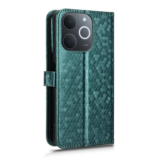 θήκη πτερύγιο για Realme Note 70T 4G, Wallet Rhombus, πράσινη