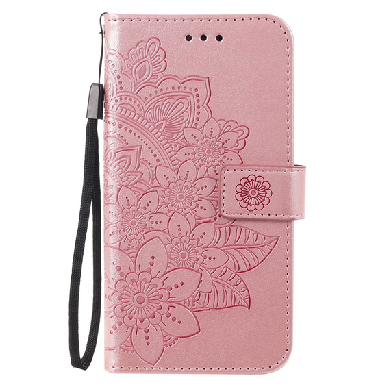 Θήκη με πτερύγιο για Samsung Galaxy S21 FE, Mandala, ροζ rose gold