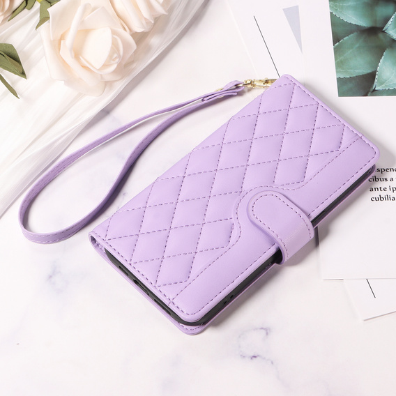 Θήκη με πτερύγιο Rhombus Crossbody Leather για Motorola Edge 70