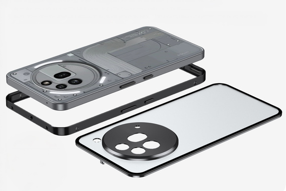 Θήκη για Nothing Phone 3a Pro, Frame Case, μαύρη