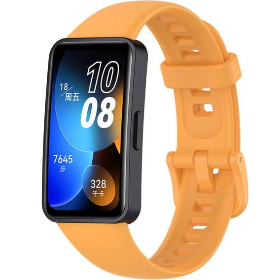 Silikonowy Gumowy Pasek do Huawei Band 8, żółty