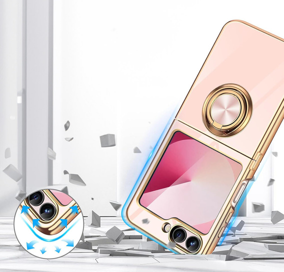 Θήκη για Samsung Galaxy Z Flip7 FE / Z Flip6, Electro Ring, ροζ