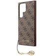 GUESS Θήκη για Samsung Galaxy S24 Ultra, 4G Charms Collection Hardcase, καφέ