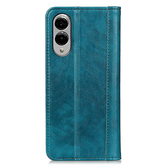 θήκη με πτερύγιο για Samsung Galaxy S25 Edge, Split Leather, πράσινη