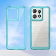 Θήκη για Motorola Edge 50 Pro, Fusion Hybrid, διαφανής / μπλε