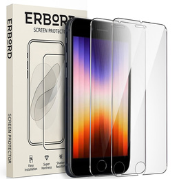 2x Μετριασμένο γυαλί για iPhone 7/8/SE 2020/SE 2022, ERBORD 9H Hard Glass στην οθόνη